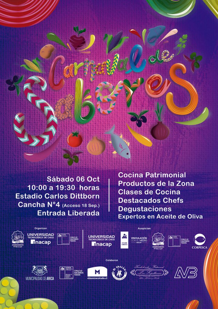 Carnaval de Sabores en Arica, Sábado 6 de Octubre.